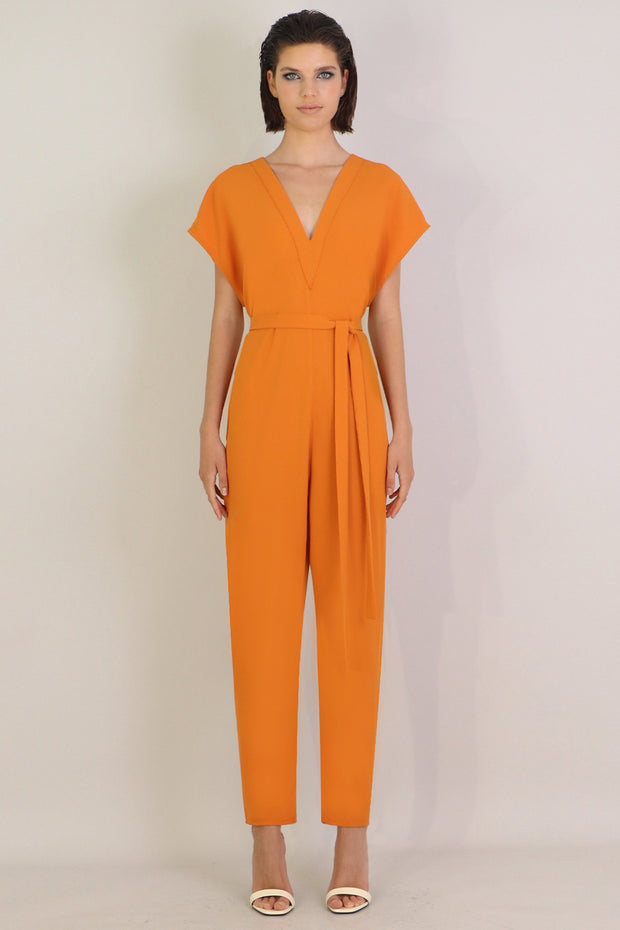 Fluid Easy V Jumpsuit Orange