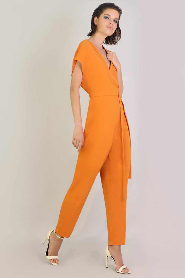 Fluid Easy V Jumpsuit Orange