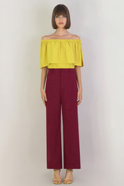 Fluid Split Wide Leg Pant Raspberry