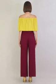 Fluid Split Wide Leg Pant Raspberry