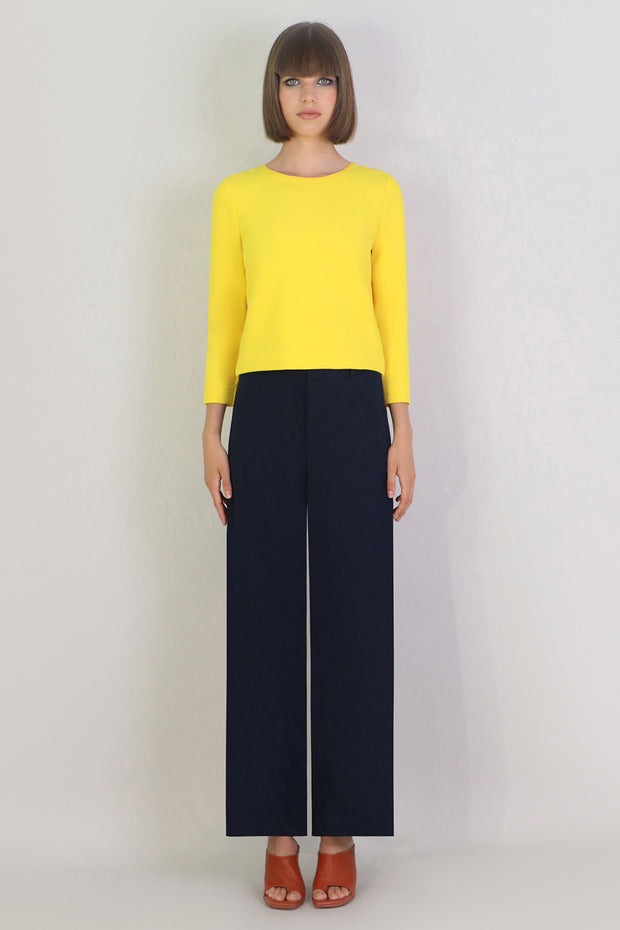 Tissue Crop Top 3/4sl Sunflower