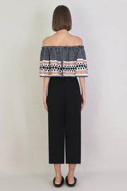 Tissue Wide Leg Culotte Black