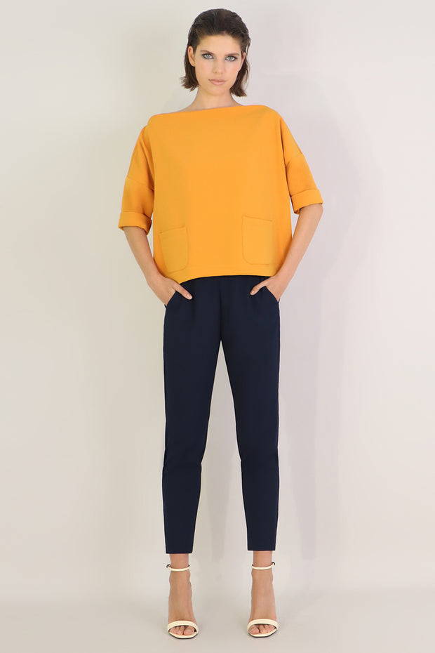 Tissue Swing Top With Pockets 3/4sl Earth