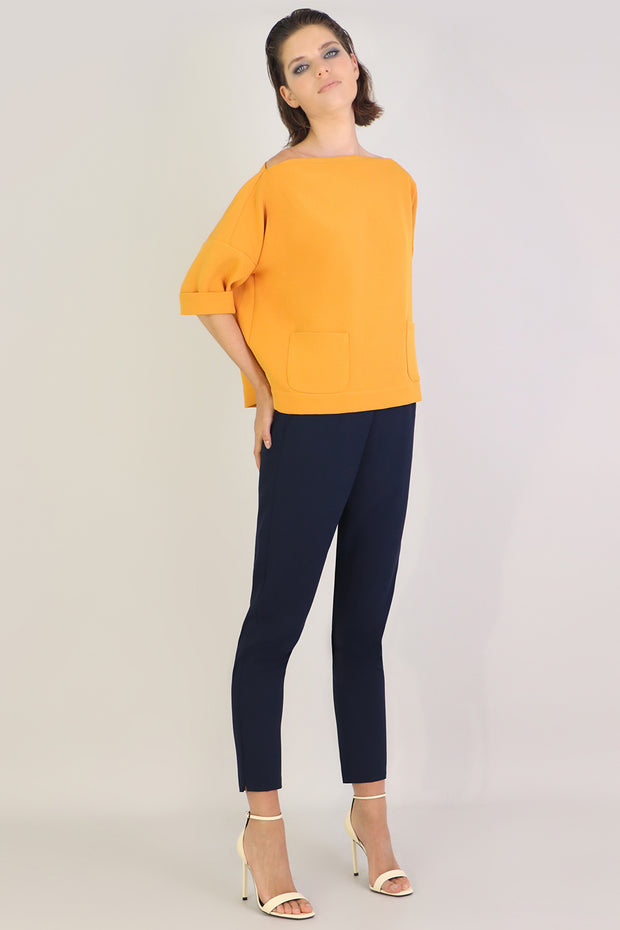 Tissue Swing Top With Pockets 3/4sl Earth