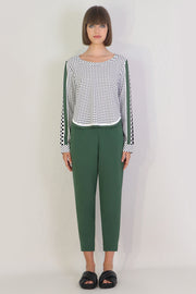 Tissue Narrow Crop Pant Khaki