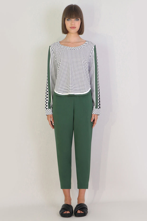 Tissue Narrow Crop Pant Khaki