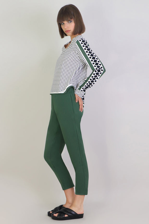 Tissue Narrow Crop Pant Khaki