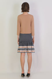 Tissue Crop Top 3/4sl Nutmeg