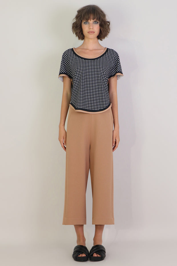 Tissue Wide Leg Culotte Nutmeg