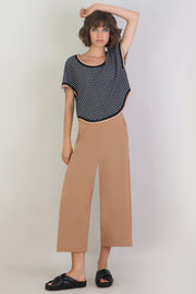 Tissue Wide Leg Culotte Nutmeg