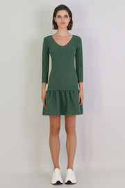 Tissue Bodice Top 3/4sl Khaki
