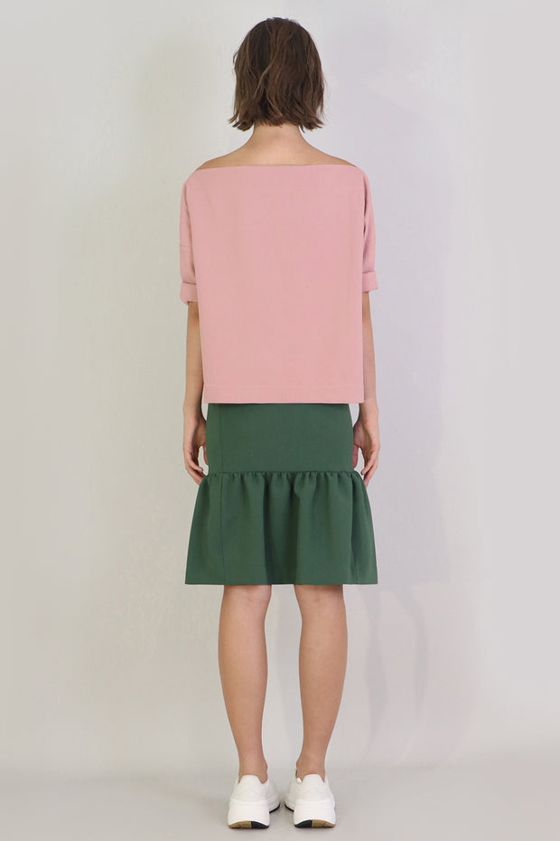Tissue Swing Top With Pockets 3/4sl Pink