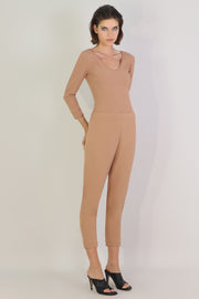 Tissue Narrow Crop Pant Nutmeg
