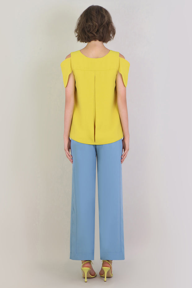 Fluid Split Wide Leg Pant Lake
