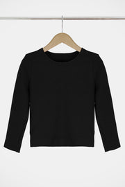 TISSUE CROP TOP 3/4SL IVORY