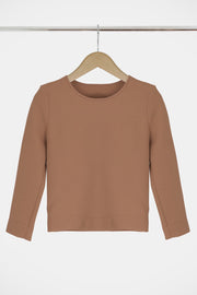 Tissue Crop Top 3/4sl Nutmeg