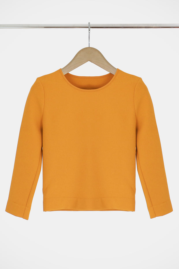 Tissue Crop Top 3/4sl Earth