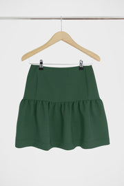 Tissue Mini Peplum Skirt Khaki