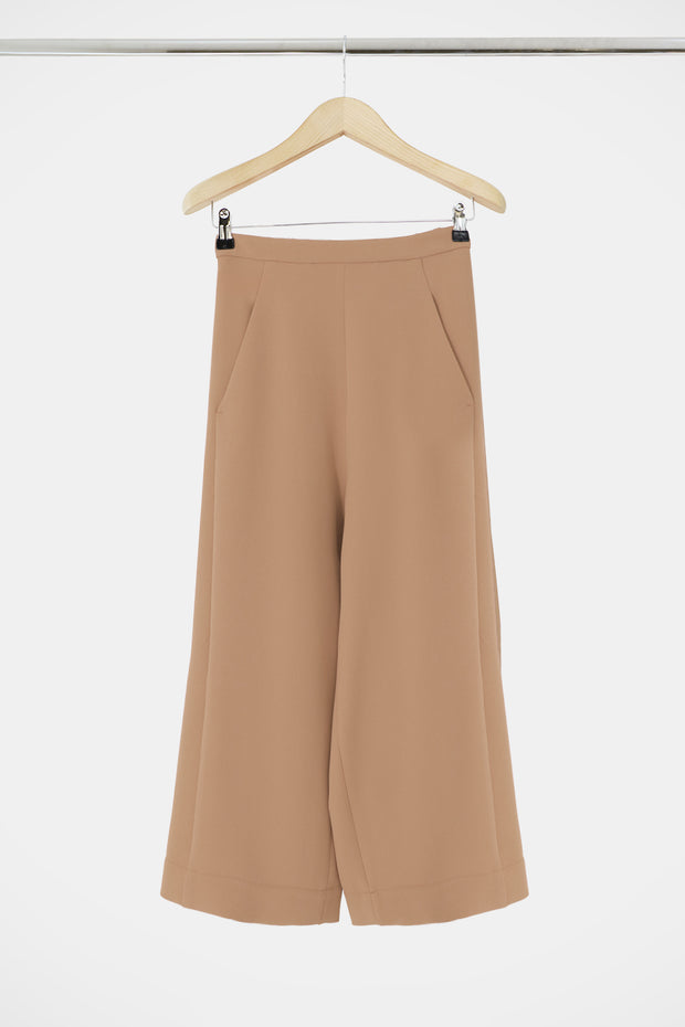 Tissue Wide Leg Culotte Nutmeg