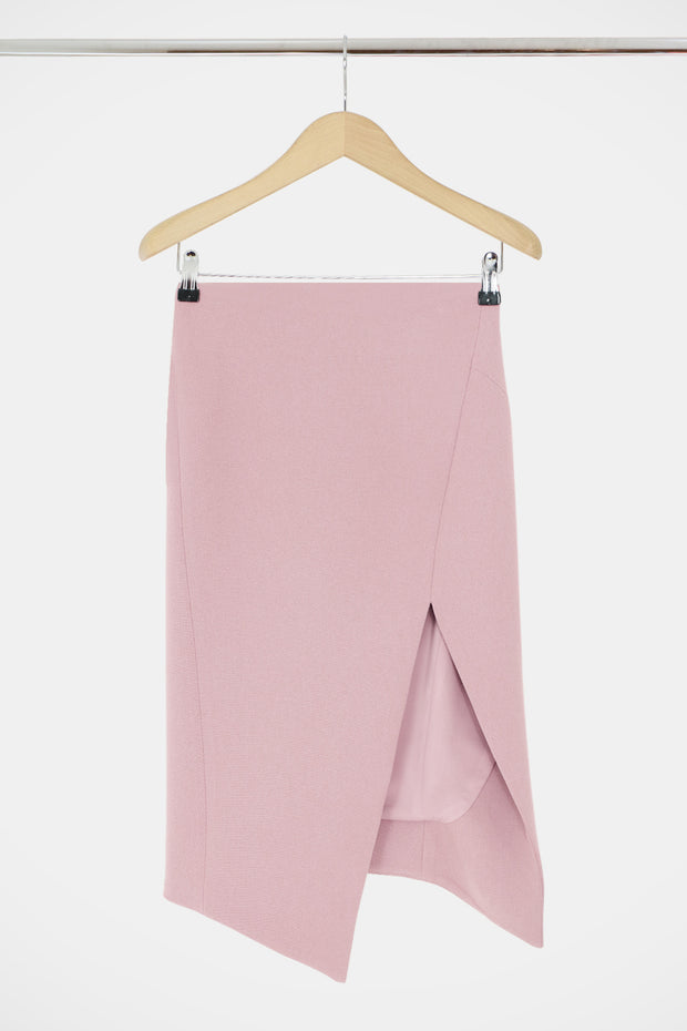 Tissue Asymmetric Split Skirt Pink Maison Poi
