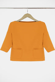 Tissue Swing Top With Pockets 3/4sl Earth