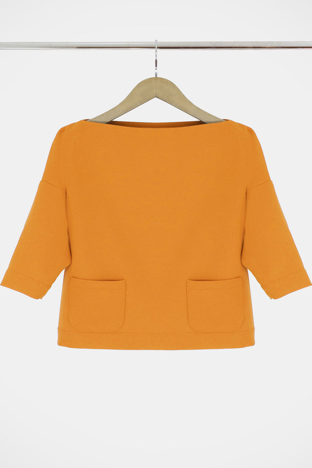 Tissue Swing Top With Pockets 3/4sl Earth