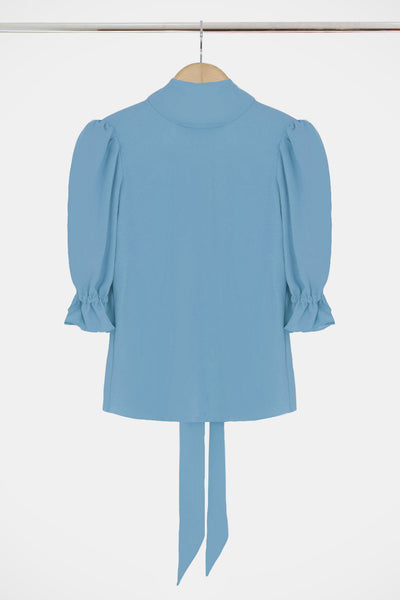 Fluid Victoriana Blouse L/s Lake
