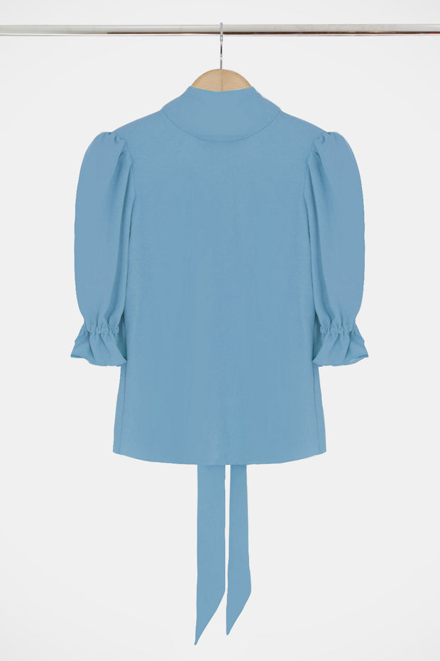 Fluid Victoriana Blouse L/s Lake