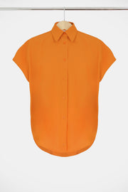 Circle Blouse Cap/Sl Orange