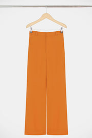 Fluid Split Wide Leg Pant Orange