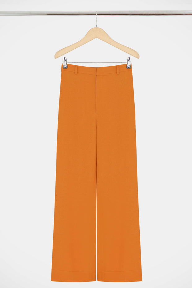 Fluid Split Wide Leg Pant Orange