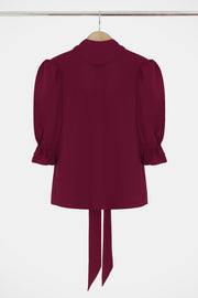 Fluid Victoriana Blouse L/s Raspberry