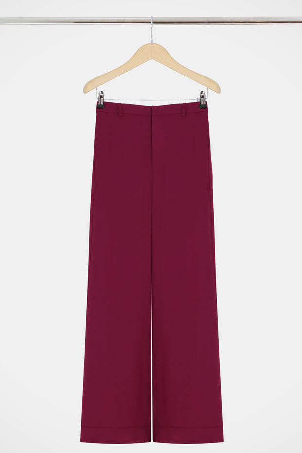Fluid Split Wide Leg Pant Raspberry
