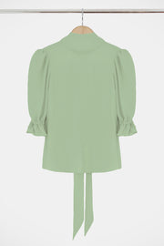 Fluid Victoriana Blouse L/s Sage