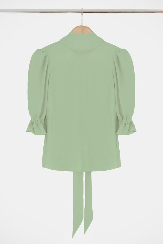 Fluid Victoriana Blouse L/s Sage