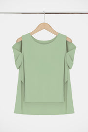 Fluid Split Sleeve Blouse Sage